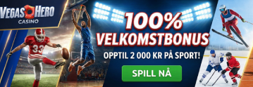 Sport og bonuser for sportsbetting hos Vegas Hero i Norge