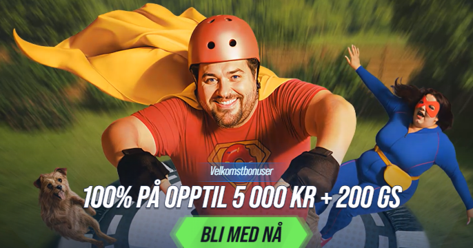 Velkomstbanner for Vegas Hero Casino i Norge